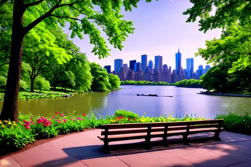 park bench,central park,riverside park,red bench,benches,lake shore,wooden bench,landscape background,walk in a park,lakefront,bench,urban park,herman park,park lake,man on a bench,lake park,city park,metropark,garden bench,lefrak,Art,Artistic Painting,Artistic Painting 34