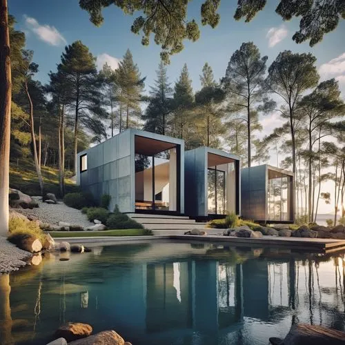 cubic house,mid century house,inverted cottage,mid century modern,cube house,pool house,Photography,General,Realistic