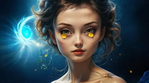 world digital painting,fantasy portrait,digital painting,sci fiction illustration,digital art,inanna,mystical portrait of a girl,fantasy art,hypatia,belle,diwata,leota,krita,arundhati,hand digital painting,fantasy woman,magicienne,lemon background,digital artwork,fantasy picture