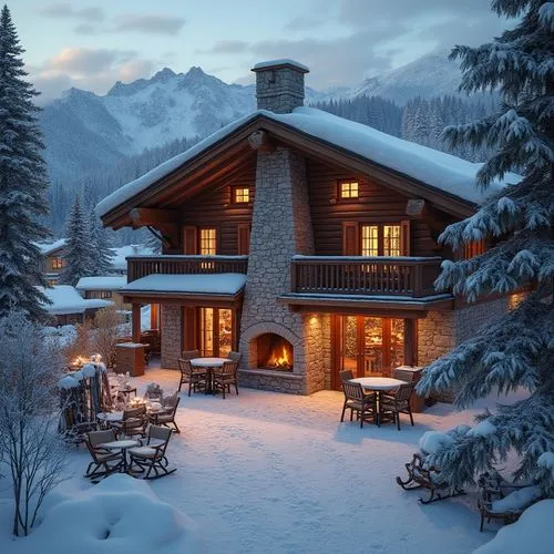 winter house,the cabin in the mountains,house in the mountains,warm and cozy,house in mountains,chalet,beautiful home,snowed in,coziness,mountain hut,winter wonderland,snowy landscape,snow shelter,alpine style,fire place,log cabin,snow house,warmth,fireplaces,log home,Photography,General,Realistic