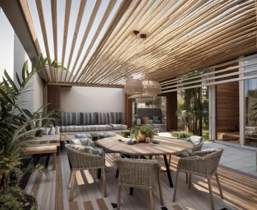 garden design sydney,landscape design sydney,landscape designers sydney,wooden decking,roof terrace,outdoor dining,roof garden,wood deck,garden furniture,patterned wood decoration,outdoor table and chairs,outdoor furniture,patio furniture,wooden beams,timber house,wooden planks,tropical house,breakfast room,3d rendering,decking