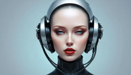 Craft a futuristic profile picture with a cool tech vibe.,telephone operator,wireless headset,audio player,disk jockey,music player,cybernetics,headset,headphone,electronic music,disc jockey,headphone