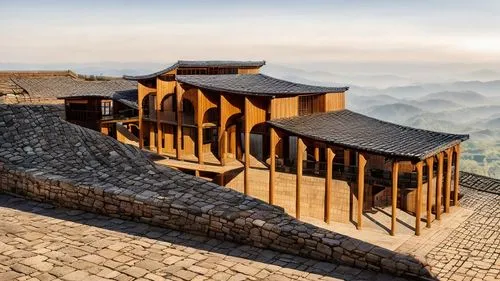 chinese architecture,great wall of china,great wall wingle,asian architecture,great wall,house in mountains,roof landscape,house in the mountains,huashan,palace of knossos,unesco world heritage site,m