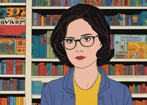 Explore the tragic consequences of Nancy Downs' thirst for power and revenge in a thrilling supernatural tale.,librarian,reading glasses,women's novels,high fidelity,sci fiction illustration,vector il