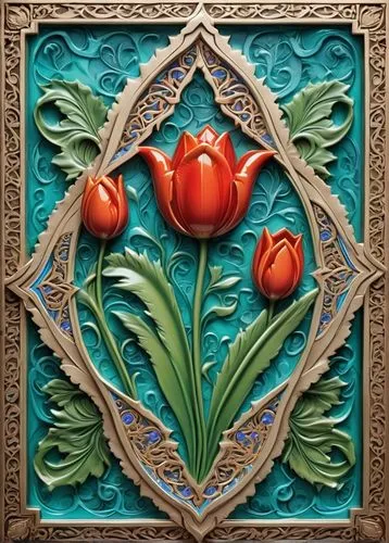 art deco border,norouz,wall panel,floral ornament,art nouveau frame,iranian nowruz,Illustration,Realistic Fantasy,Realistic Fantasy 43