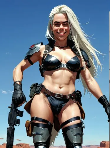 action figure,pubg mascot,hard woman,ronda,actionfigure,female warrior,mad max,barb wire,vax figure,fallout4,plastic model,kim,anime 3d,3d figure,if samy wants a bootie metalica,barbarian,muscle woman,game figure,3d model,barbie,Conceptual Art,Fantasy,Fantasy 07