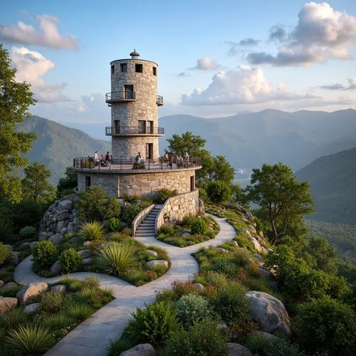 lookout tower,stone tower,stone pagoda,watch tower,observation tower,fire tower,wudang,fairy chimney,summit castle,seelturm,stone towers,borjomi,watchtowers,shipka,watchtower,cryengine,carpathians,leanderturm,bartelstein,couloumbis