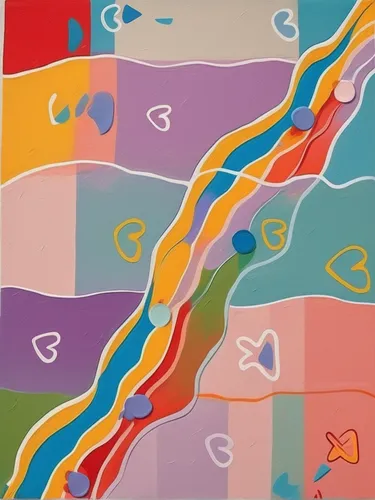 panoramical,indigenous painting,aboriginal painting,abstract painting,khokhloma painting,braque d'auvergne,meanders,braque francais,playmat,fluvial landforms of streams,river of life project,abstract 