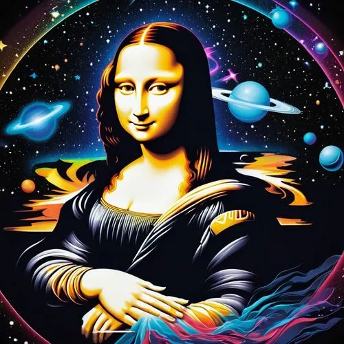 andromeda,mona lisa,horoscope libra,andromeda galaxy,the mona lisa,astral traveler,zodiac sign libra,la nascita di venere,digiart,universe,ophiuchus,virgo,star mother,copernican world system,gaia,nebula 3,psychedelic art,the universe,scene cosmic,cosmic,Conceptual Art,Sci-Fi,Sci-Fi 30