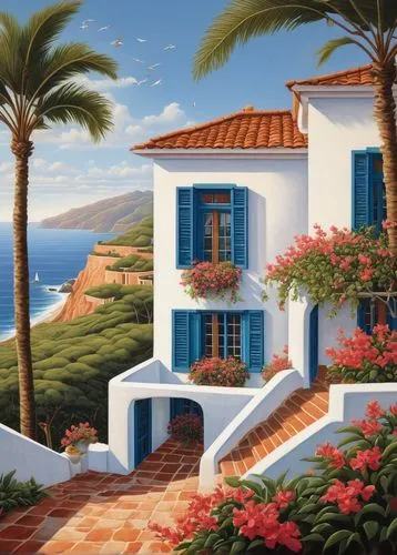 houses clipart,holiday villa,home landscape,casitas,palmilla,greek island,holiday home,tropical house,greek islands,kreta,guesthouses,greek island door,aeolian islands,hellenic,mediterranean,crete,provencal,house with caryatids,greece,grecia,Conceptual Art,Daily,Daily 33