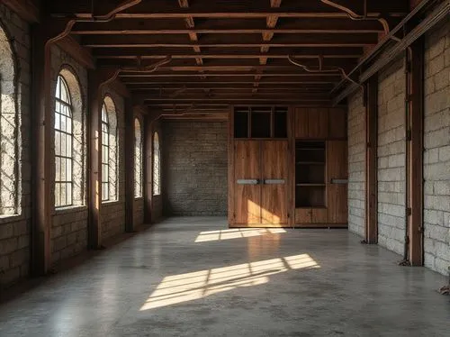 factory hall,empty interior,empty hall,hall,treasure hall,industrial hall,inside courtyard,refectory,performance hall,interior view,foyer,daylighting,loft,hammerbeam,majdanek,the interior of the,turnhalle,reformatory,clerestory,warehouse,Photography,General,Realistic