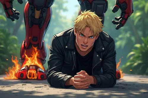 genos,hulkling,ryuji,trigun,fireforce,onizuka