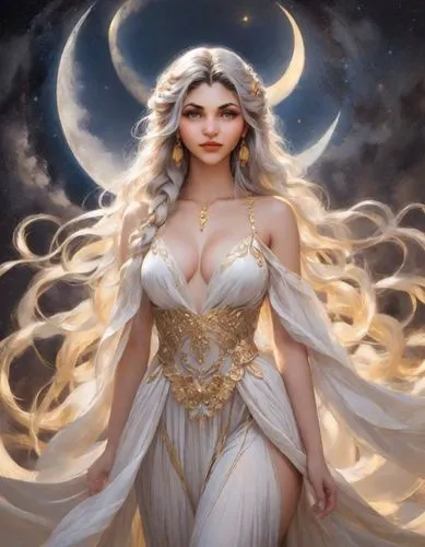 fantasy woman,inanna,zodiac sign libra,queen of the night,sorceress,fantasy art,Digital Art,Impressionism