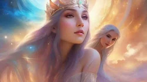 fantasy picture,frigga,fantasy art,faires,fantasy portrait,galadriel,priestesses,amalthea,etheria,elsas,amphitrite,the snow queen,jaina,faery,queenship,faerie,fairy queen,mervat,melian,sigyn,Illustrat