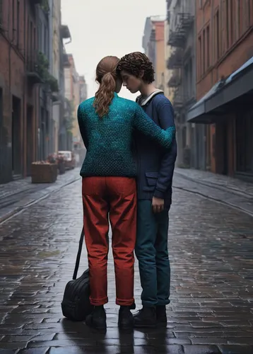 hug,lilo,gay love,vintage boy and girl,boy and girl,hugging,hugs,benetton,two people,young couple,embrace,pda,photo manipulation,digital compositing,hand in hand,little boy and girl,knitwear,3d render,couple in love,50 years,Photography,Documentary Photography,Documentary Photography 21