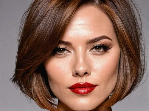 asymmetric cut,red magnolia,bob cut,airbrushed,red-brown,realdoll,retouching,retouch,trend color,cougar head,smooth hair,red lips,female hollywood actress,photoshop manipulation,short blond hair,kim,natural color,woman face,cg,hair shear,Photography,Fashion Photography,Fashion Photography 05