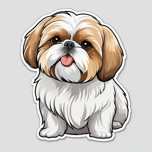 shih tzu,havanese,dog illustration,telegram icon,yorkshire terrier,biewer yorkshire terrier,dog drawing,cavalier king charles spaniel,pekinese,clipart sticker,shih poo,shih,yorkie,my clipart,huichon,maltese,dog cartoon,vector illustration,brachycephalic,dubernard,Unique,Design,Sticker