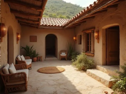 patios,inside courtyard,patio,courtyard,hacienda,casitas,cabanas,palapa,courtyards,urubamba,palmilla,bamaca,la kasbah,pueblito,casa,terraza,parador,traditional house,cabana,terrace,Photography,General,Realistic