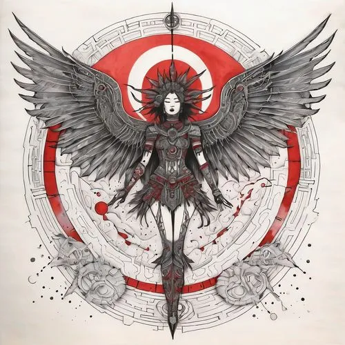 archangel,vitruvian,seraphim,branwen,seraph,niobe,Illustration,Paper based,Paper Based 19