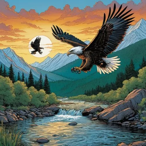 eagle illustration,bald eagles,eagles,eagels,eagle drawing,birds in flight,american bald eagle,usfws,bald eagle,eagle,bird flight,aguila,bird illustration,caracaras,mountain hawk eagle,black hawk sunrise,eagle vector,of prey eagle,welliver,birds flying,Illustration,American Style,American Style 03