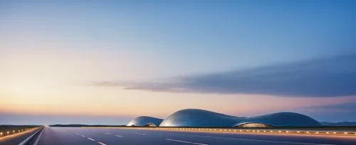 futuristic art museum,odomes,roof domes,futuristic architecture,futuristic landscape,tempodrom,yas marina circuit,domes,etfe,dhabi,mabhida,abu dhabi,spaceport,globen,kaust,planetariums,autoroutes,musical dome,blue hour,calatrava,Photography,General,Realistic