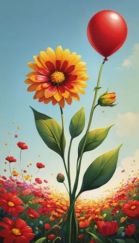 red balloon,flower painting,flower background,flower illustrative,red balloons,colorful balloons,balloonist,flowers png,cartoon flower,balloon,flower art,cartoon flowers,lampion flower,ballon,flower ball,paper flower background,red flower,flower and bird illustration,ballooned,flower drawing,Conceptual Art,Oil color,Oil Color 11