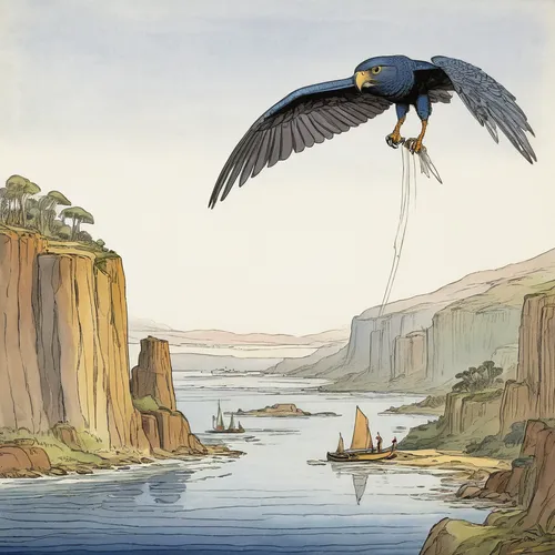 edward lear,eagle illustration,haliaeetus pelagicus,haliaeetus leucocephalus,haliaeetus vocifer,hyacinth macaw,pyrrhocorax graculus,california condor,giant kingfisher,peregrine falcon,bird illustration,peregrine,gonepteryx cleopatra,african fishing eagle,falconiformes,anatidae,lophophanes cristatus,in flight,giant sea eagle,illustration,Illustration,Retro,Retro 22