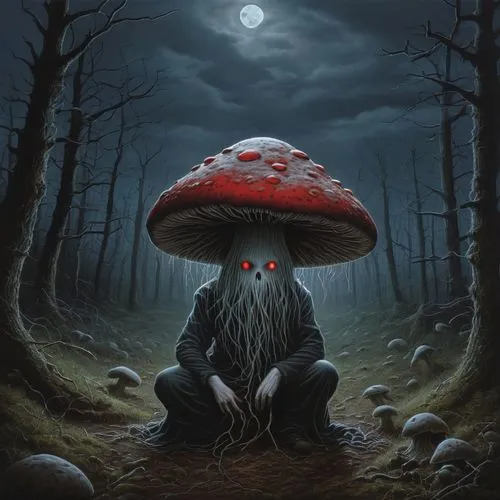 mushroomhead,fly agaric,mushroom landscape,forest mushroom,toadstool,red mushroom,Conceptual Art,Daily,Daily 30