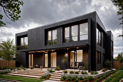 BLACK THEME, BLACK EXTERIOR WALLS,modern house,modern architecture,cube house,landscape design sydney,frame house,house shape,landscape designers sydney,timber house,cubic house,metal cladding,black c