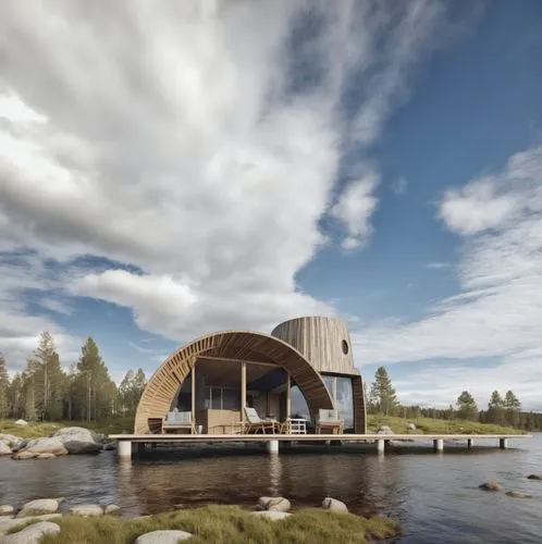 snohetta,arkitekter,house with lake,house by the water,boat house,boathouse,bohlin,cube stilt houses,boathouses,floating huts,archidaily,satsop,vuosaari,lakehead,floating stage,magnetawan,valdres,timb