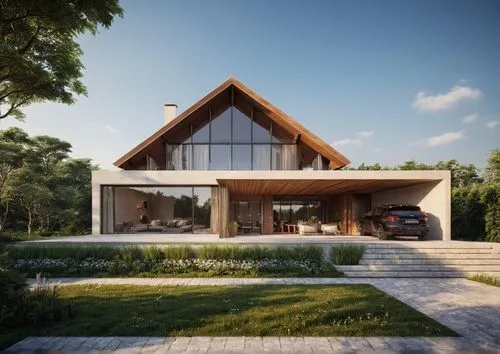 timber house,modern house,3d rendering,forest house,wooden house,dunes house,Photography,General,Natural