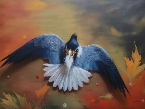 bird painting,river tern,crested terns,oil painting,oil painting on canvas,fairy tern,oil on canvas,perico,tern,magpie,royal tern,falco peregrinus,avian,tern bird,falconiformes,galliformes,silver tern