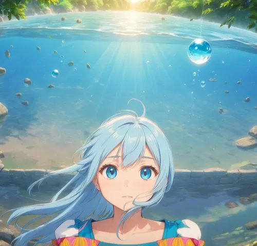 underwater background,aqua,summer background,swimmable,puka,oceanica,ocean background,aquas,kanon,kanata,wakamiya,transparent background,umiuchiwa,nagisa,under the water,watery heart,inori,granai,unde