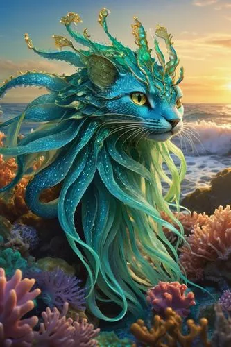 cuthulu,coral guardian,sea-horse,sea horse,god of the sea,sea animal,medusa gorgon,medusa,mermaid background,sea god,water creature,marine animal,sea-life,seahorse,sea,merfolk,spring unicorn,fairy peacock,fantasia,sea slug,Photography,General,Natural