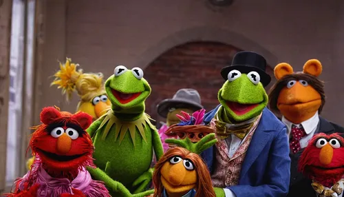 the muppets,sesame street,kermit,puppets,bert,frog gathering,ernie,kermit the frog,muppet,chicken run,frogs,carol singers,a meeting,duck meet,nbc studios,group of people,famous people,carolers,green animals,group photo,Photography,Fashion Photography,Fashion Photography 25