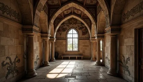 cloisters,cloister,vaulted ceiling,archways,hall of the fallen,hallway,transept,entrance hall,undercroft,doorways,entranceway,crypt,corridor,arcaded,foyer,alcove,sacristy,cloistered,louvre,enfilade