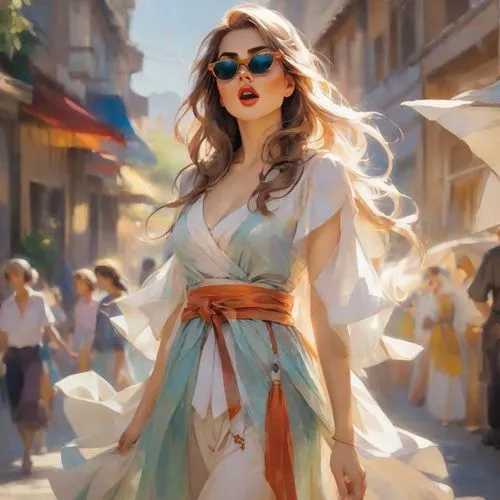 loboda,tropico,margairaz,hadise,margaery,heatherley,world digital painting,struzan,donsky,girl in a long dress,hatun,demoiselles,woman walking,italian painter,positano,fashion vector,capri,habanera,fujiko,aphrodite,Digital Art,Impressionism