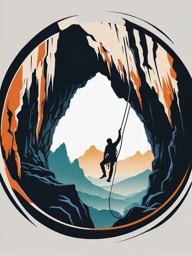 frame border illustration,frame illustration,mountain guide,adventurer,hobbit,via ferrata,free solo climbing,cave tour,mountain paraglider,caving,men climber,hiking equipment,mountain rescue,potter's wheel,free wilderness,vector graphic,crevasse,map silhouette,cave,mountaineer,Unique,Design,Logo Design