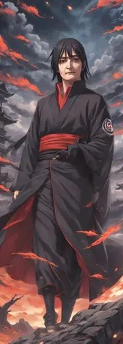 kunitachi,itachi,uchiha,kurenai,taijutsu,akutagawa,sasuke,kuchiki,senju,sakamoto,byakuya,hiraga,sadozai,fire background,kazama,kaisar,fushimi,konan,amon,mamozai,Digital Art,Anime