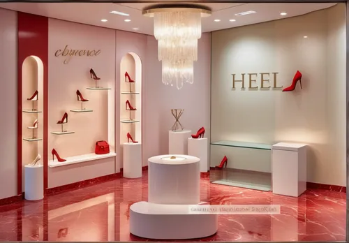 shoe store,heeled shoes,heel shoe,jewelry store,shoe cabinet,high heeled shoe,stiletto-heeled shoe,paris shops,achille's heel,showroom,heel,stack-heel shoe,high heel shoes,heels,shopwindow,storefront,shop,beauty room,walk-in closet,electronic signage,Photography,General,Realistic