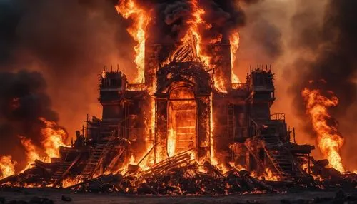 burning man,burning house,hellfest,notredame,door to hell,walpurgis night,walpurgisnacht,the conflagration,burned down,moloch,tartarus,walpurgis,fallas,haunted castle,witchfire,pyromania,sauron,enflaming,pillar of fire,infierno,Photography,General,Realistic