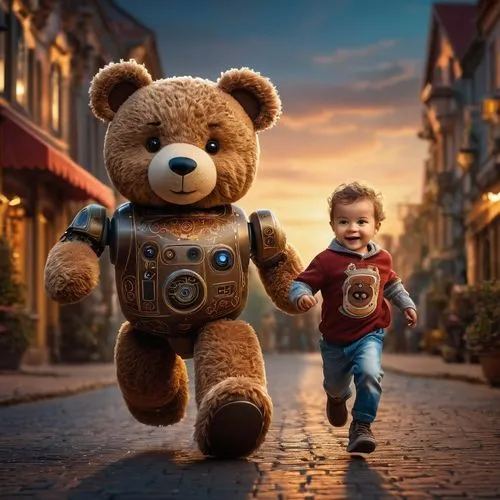 3d teddy,children's background,baby and teddy,teddy-bear,shanghai disney,bear teddy,walk with the children,children's toys,teddy bears,teddy bear,children toys,cuddly toys,teddybear,scandia bear,disneyland park,inner child,photoshop manipulation,teddy,kids' things,walt disney world,Photography,General,Fantasy