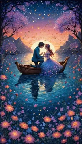 romantic scene,mermaid background,romantic night,idyll,a fairy tale,lilo,falling stars,love in the mist,serenade,fantasy picture,fairytale,romantic portrait,fairy tale,fireflies,romantic,la violetta,fairy galaxy,hanging stars,honeymoon,enchanted,Illustration,Realistic Fantasy,Realistic Fantasy 02