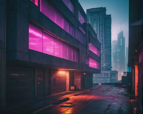 cyberpunk,shinjuku,vapor,urban,tokyo,alleyway,bladerunner,shanghai,alleyways,alley,cybercity,guangzhou,tokyo city,cityscape,pink dawn,atmospheres,neon arrows,purpureum,makati,alleycat,Conceptual Art,Sci-Fi,Sci-Fi 26