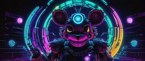 cyber,jackal,neon light,electro,neon sign,cyberpunk,neon lights,neon,electric donkey,electric,electric arc,thumper,colored lights,color rat,rave,voltage,jukebox,uv,jackrabbit,neon coffee,Illustration,Realistic Fantasy,Realistic Fantasy 41