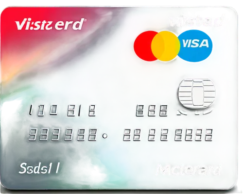 debit card, rectangular shape, silver edges, glossy surface, embossed numbers, chip on top right, magnetic strip on back, Visa or Mastercard logo, colorful background, shallow depth of field, close-up