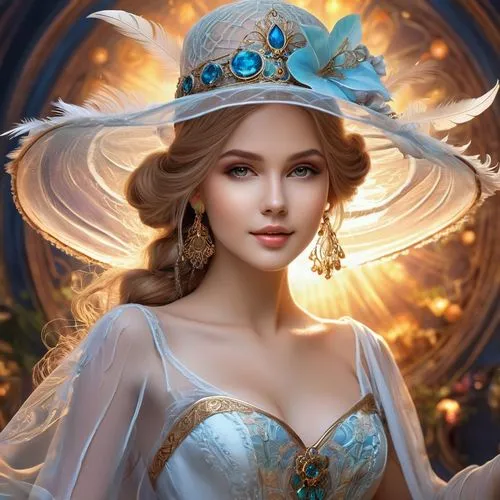 fantasy portrait,white rose snow queen,fantasy art,galadriel,cinderella,elsa,belle,fairy tale character,fairy queen,fantasy picture,the snow queen,noblewoman,magicienne,enchanting,principessa,esmeralda,the hat of the woman,peignoir,fairest,beautiful bonnet,Illustration,Realistic Fantasy,Realistic Fantasy 01