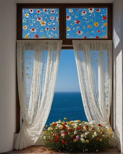 window with sea view,sicily window,window covering,window treatment,window curtain,window valance,bedroom window,window screen,window with shutters,french windows,window film,floral silhouette frame,window view,window blind,a curtain,the window,window blinds,window,window to the world,glass window,Conceptual Art,Daily,Daily 26