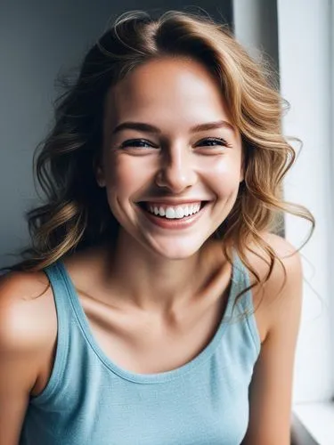 The most enchanting smile I've ever seen.,smiling woman with curly hair looking out the window,sonrisa,a girl's smile,laser teeth whitening,benoist,bridgit,girl on a white background