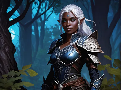 dark elf,male elf,violet head elf,blue enchantress,elven,female warrior,wood elf,massively multiplayer online role-playing game,elven forest,heroic fantasy,huntress,kadala,sterntaler,fantasy portrait,druid,sorceress,portrait background,druid grove,monsoon banner,background ivy,Conceptual Art,Oil color,Oil Color 07